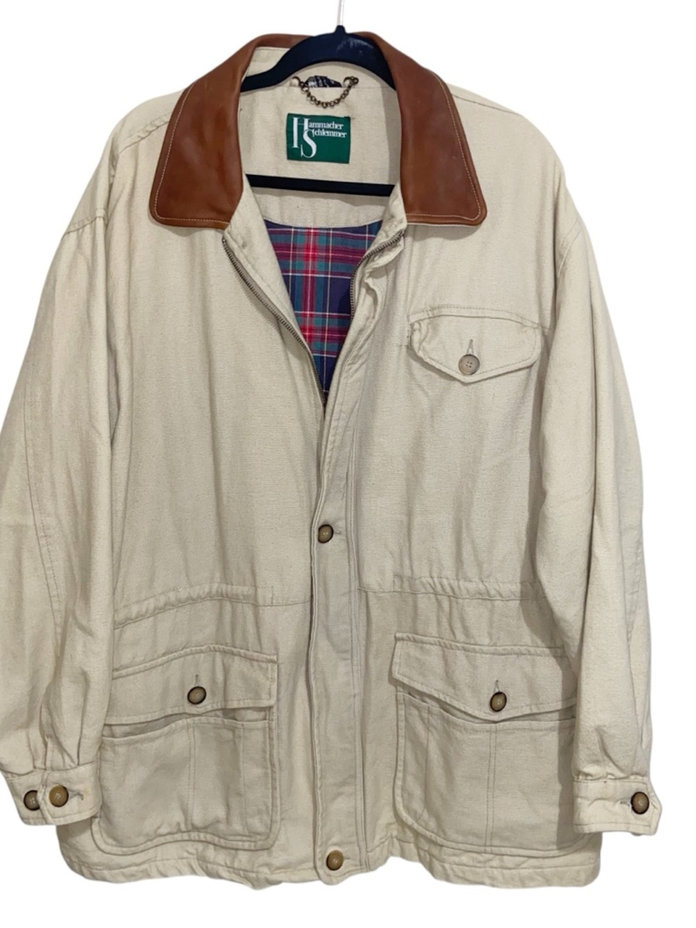 Hammacher Schlemmer Barn Jacket Mens Large Chore Coat Canvas Field Vintage